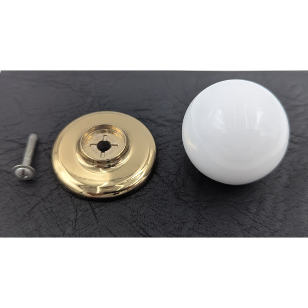 Vintage Porcelain Large Pull Knob White Gainsborough Australia